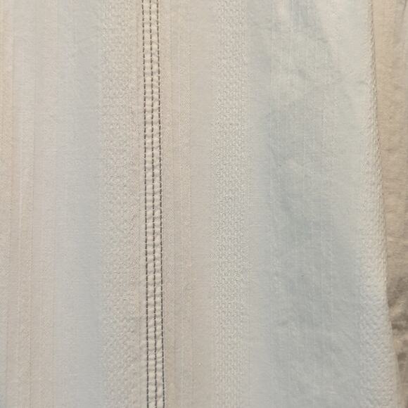 Rerun Mens White Button Front Shirt Roll Tab Sleeves Pearl Snap Large Western - Picture 4 of 8